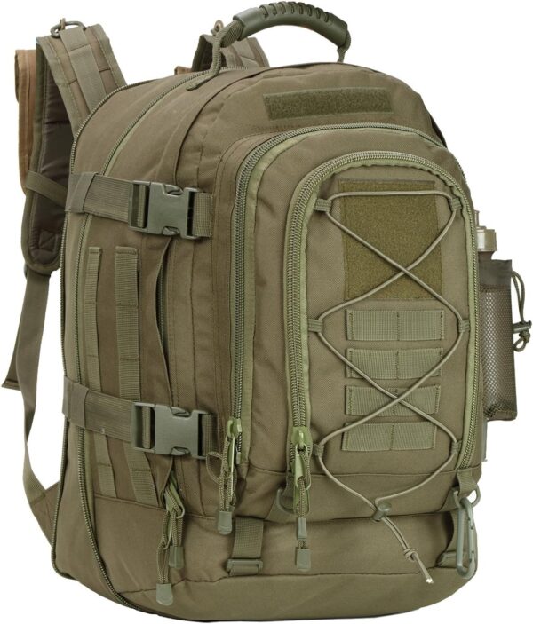 Large Tactical Backpack for Men Military Backpack with DIY System for Travel, Work,Camping,Hunting,Hiking,Sports (GREEN)