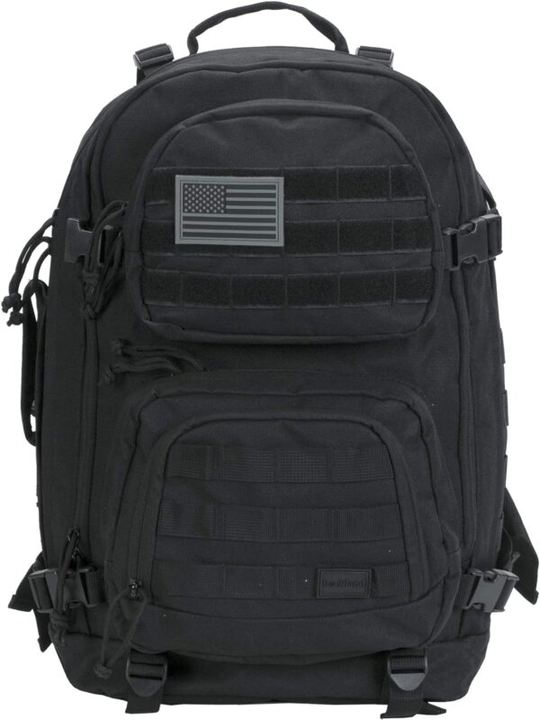 Rockland Military Tactical Laptop Backpack, Black, Large