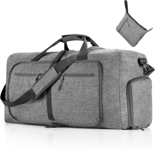 Travel Duffle Bag for Men, 65L Foldable Travel Duffel Bag with Shoes Compartment Overnight Bag for Men Women 65L|85L|115L