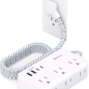 Power Strip Extension Cord – 6 Outlets and 4 USB (…