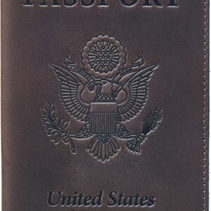 US Leather Passport Book Cover – Thin American Tra…