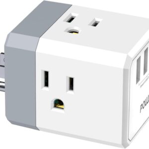 3-Outlet USB Wall Charger and Extender with 3-Way …