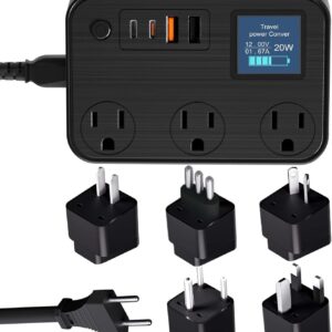 350W Converter Plug with 2 USB and 2 USB-C (20W PD…