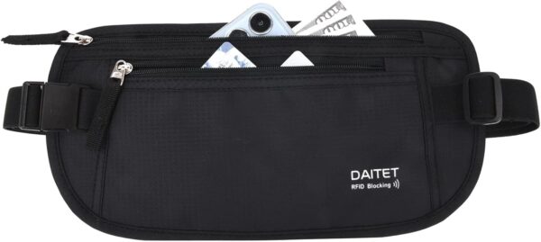 DAITET Money Belt – Passport Holder Secure Hidden …