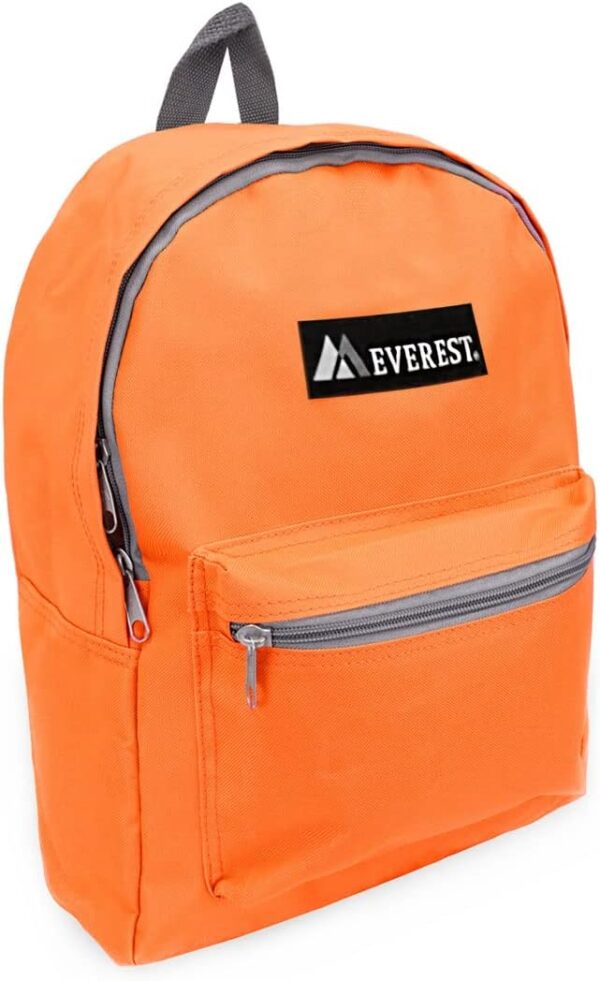 Everest Basic Backpack, Orange, One Size