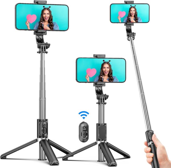 Selfie Stick Tripod, All in One Extendable & Porta…