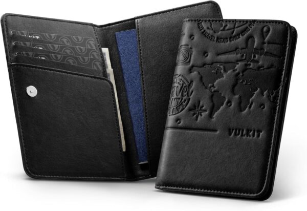 VULKIT Passport Holder For Travel With Magnetic Cl…