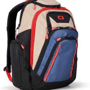 OGIO Backpack, Tan/Blue/Red, Gambit Pro (25 Liter)