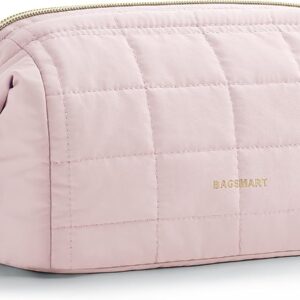 BAGSMART Makeup Bag Travel Toiletry Bag, Puffy Pad…