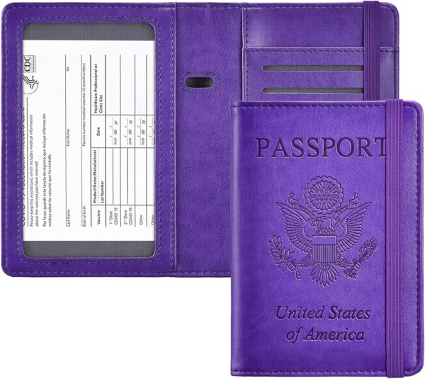 HerriaT Passport and Vaccine Card Holder Combo,Cov…