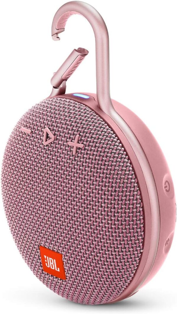 JBL Clip 3, Dusty Pink – Waterproof, Durable & Por…