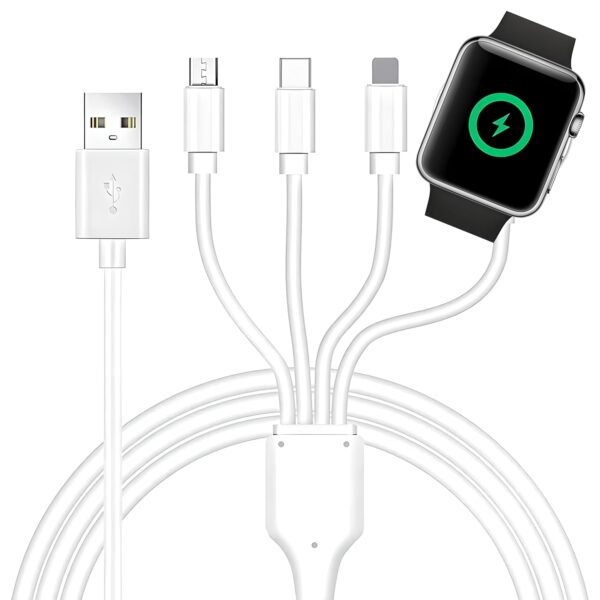 4 in 1 Watch & Phone Charger Cable, Multi Charging…