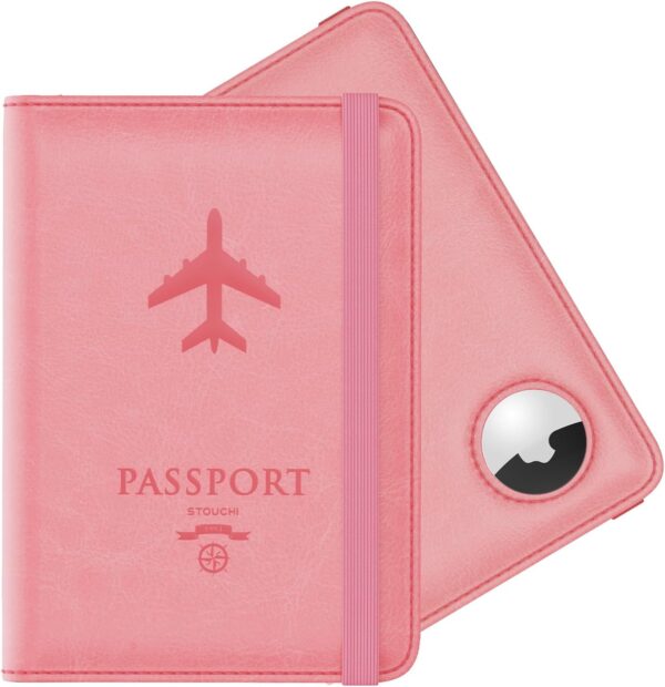 Stouchi Passport Holder with Airtag, Cute Passport…