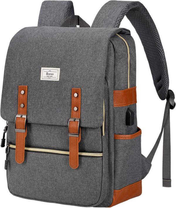 Ronyes Vintage Laptop Backpack for Women Men,15.6 …