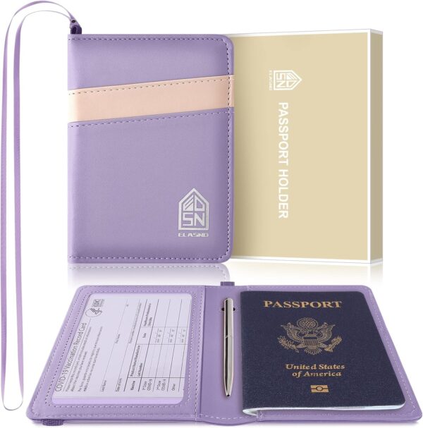 Passport Holder with Neck Lanyard, Passport Case P…