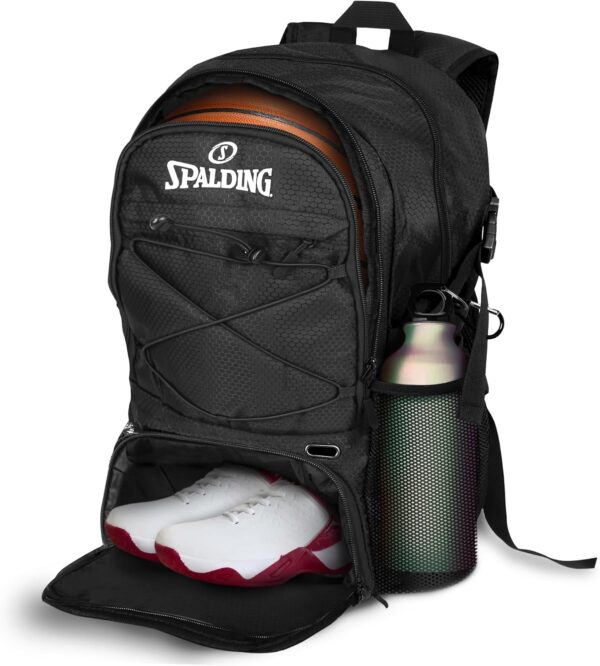 Spalding Basketball Backpack Sports Bag, Black Bac…