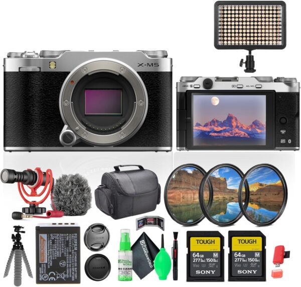 Fujifilm X-M5 Mirrorless Digital Camera Body – Sil…