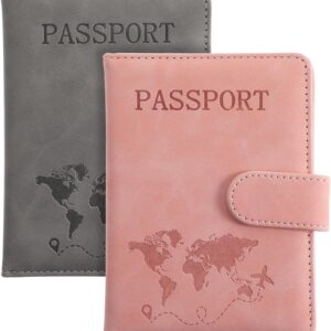 2 Pack Passport Holder for Travel, Passport Wallet…