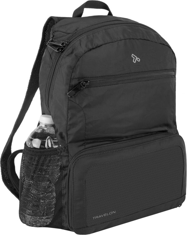 Travelon Anti-theft Packable Backpack, Black, Open…