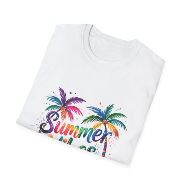 Summer Vibes Unisex Softstyle T-Shirt, Beachwear, Gift for Travelers, Summer Apparel, Tropical T-Shirt, Vacation Tee - Image 4