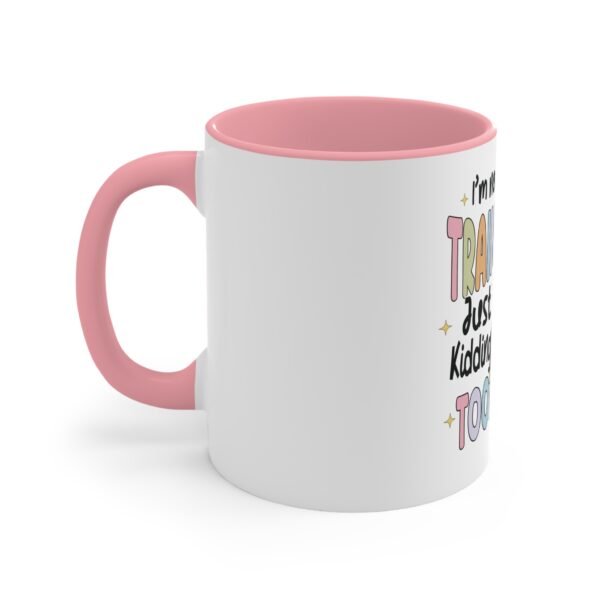 RML Funny Trainwreck Accent Mug | Quirky Gift for Coffee Lovers, Humorous Cup, Fun Birthday Present, Cute Office Mug, Playful Drinkware - Image 2