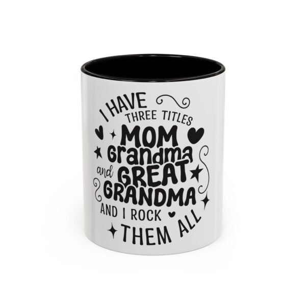 RML Colorful Grandma Mugs | I Have Three Titles | Perfect Gift for Mothers Day, Birthdays, or Just Because | Fun Drinkware