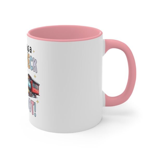 RML Funny Trainwreck Accent Mug | Quirky Gift for Coffee Lovers, Humorous Cup, Fun Birthday Present, Cute Office Mug, Playful Drinkware - Image 3