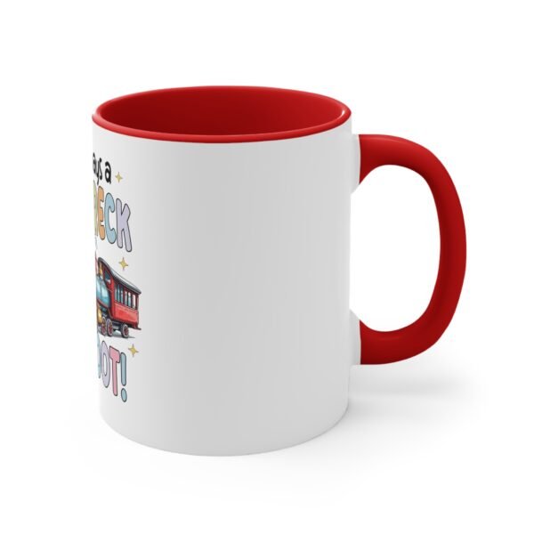 RML Funny Trainwreck Accent Mug | Quirky Gift for Coffee Lovers, Humorous Cup, Fun Birthday Present, Cute Office Mug, Playful Drinkware - Image 7