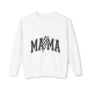 Mama Lightning Bolt Crewneck Sweatshirt – Perfect Gift for Moms, Casual Wear, Family Gatherings, Cozy Outfits, Mother’s Day