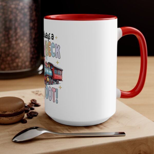 RML Funny Trainwreck Accent Mug | Quirky Gift for Coffee Lovers, Humorous Cup, Fun Birthday Present, Cute Office Mug, Playful Drinkware - Image 24