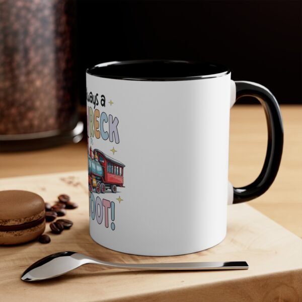 RML Funny Trainwreck Accent Mug | Quirky Gift for Coffee Lovers, Humorous Cup, Fun Birthday Present, Cute Office Mug, Playful Drinkware - Image 12