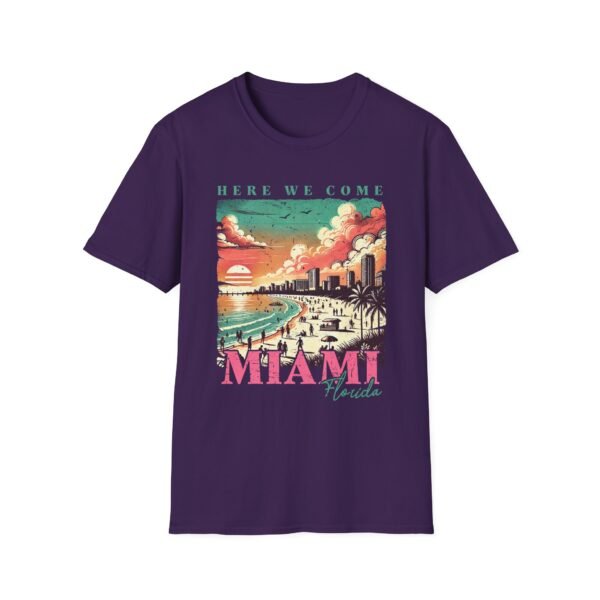 Miami Beach Vibes Unisex Softstyle T-Shirt, Summer Apparel, Vacation Tee, Graphic Shirt for Beach Lovers, Travel Gift - Image 31
