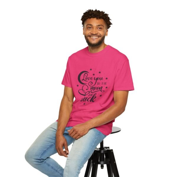 Love You to the Moon and Back Unisex T-Shirt | Cute Gift for Him/Her, Relaxed Fit Tee, Relationship Gift, Gift for Parents, Couple's Shirt - Image 7