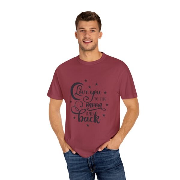 Love You to the Moon and Back Unisex T-Shirt | Cute Gift for Him/Her, Relaxed Fit Tee, Relationship Gift, Gift for Parents, Couple's Shirt - Image 15