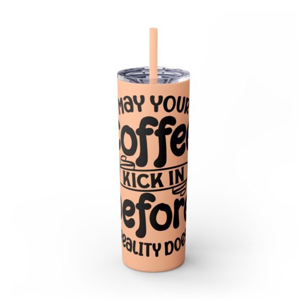 Coffee Kick-In Skinny Tumbler, 20oz | Motivational Drinkware for Daily Boost, Gifts for Coffee Lovers, Travel Mug, Unique Drink [...]