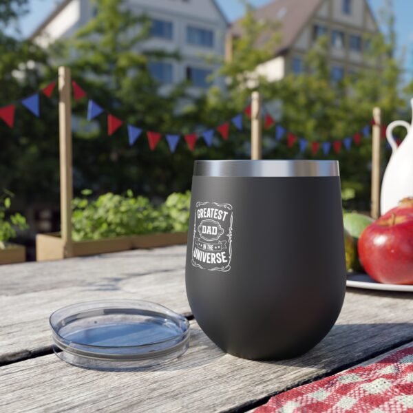 Greatest Dad in the Universe Copper Insulated Cup | 12oz Travel Mug, Gifts for Dad, Father's Day, Coffee Lover, Unique Dad Gifts