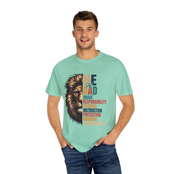 He is Dad Lion Graphic T-Shirt, Father's Day Gift, Unisex Tee, Dad Humor Shirt, Gift for Dad, Warrior Dad Apparel - Image 4