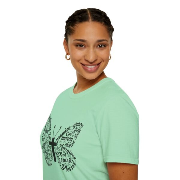 Inspirational Butterfly Graphic T-Shirt, Faith Shirt, Religious Tee, Gift for Believers, Spiritual Apparel - Image 25