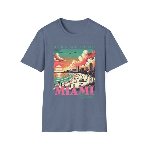 Miami Beach Vibes Unisex Softstyle T-Shirt, Summer Apparel, Vacation Tee, Graphic Shirt for Beach Lovers, Travel Gift - Image 23