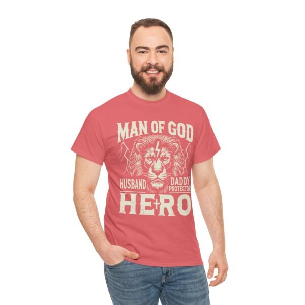 Heroic Faith Unisex Heavy Cotton Tee - Man of God, Husband, Daddy, Protector, Gift for Dads, Father's Day, Christian Apparel - Image 11