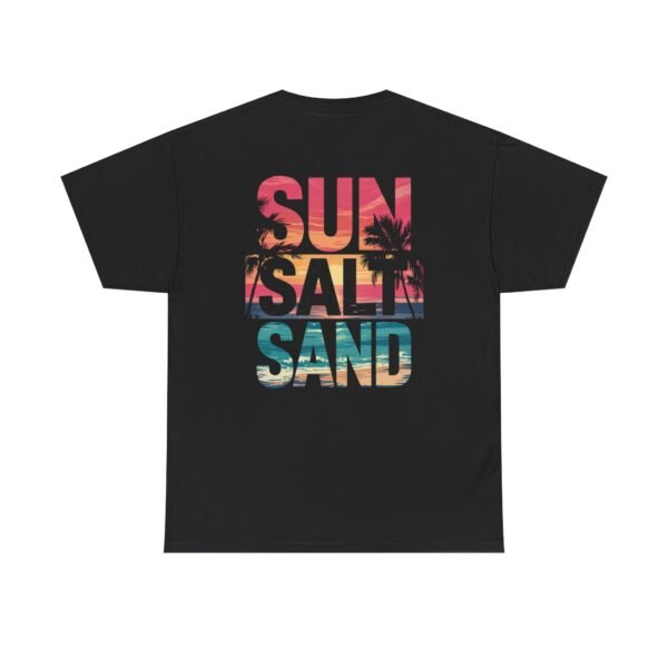 Tropical Beach Tee, Sun Salt Sand T-Shirt, Summer Vibes Shirt, Ocean Lover Apparel, Beach Vacation Clothing, Coastal Gift Idea - Image 2