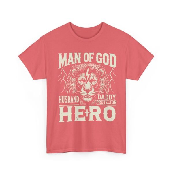 Heroic Faith Unisex Heavy Cotton Tee - Man of God, Husband, Daddy, Protector, Gift for Dads, Father's Day, Christian Apparel - Image 10