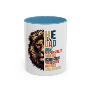 Dad-Themed Accent Coffee Mug: Perfect Gift for Father’s Day, Birthday, or Everyday Appreciation, Unique Design, Coffee Lover’s Must-Have