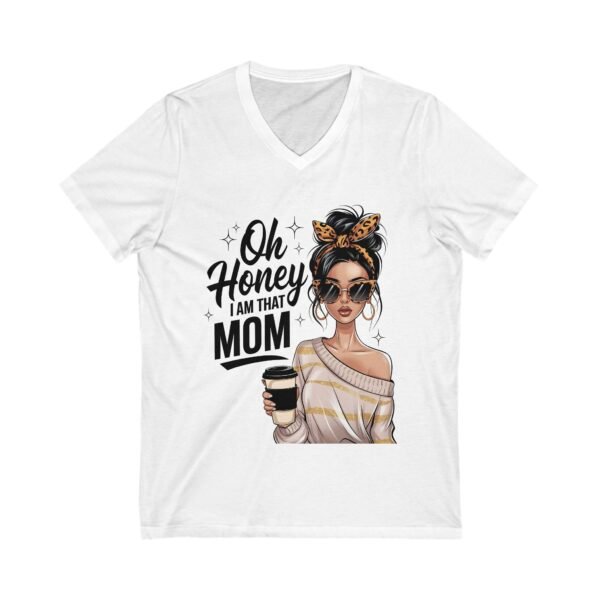 RML Oh Honey, I Am That Mom Infinity Love V-Neck Tee - Cute Sister Shirt, Gift for Sisters, Family Reunion Apparel, Birthday Gift, Infinity Symbol Design - Image 3