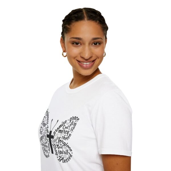 Inspirational Butterfly Graphic T-Shirt, Faith Shirt, Religious Tee, Gift for Believers, Spiritual Apparel - Image 11