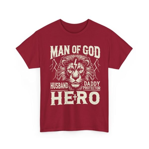 Heroic Faith Unisex Heavy Cotton Tee - Man of God, Husband, Daddy, Protector, Gift for Dads, Father's Day, Christian Apparel - Image 41