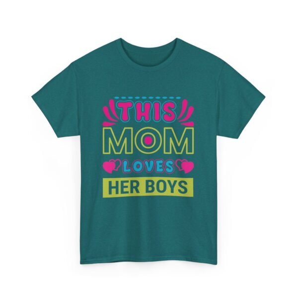 Mom Love Unisex Heavy Cotton Tee - This Mom Loves Her Boys Gift, Family T-Shirt, Cute Mom Shirt, Mother's Day Apparel, Cozy Casual Tee - Image 17