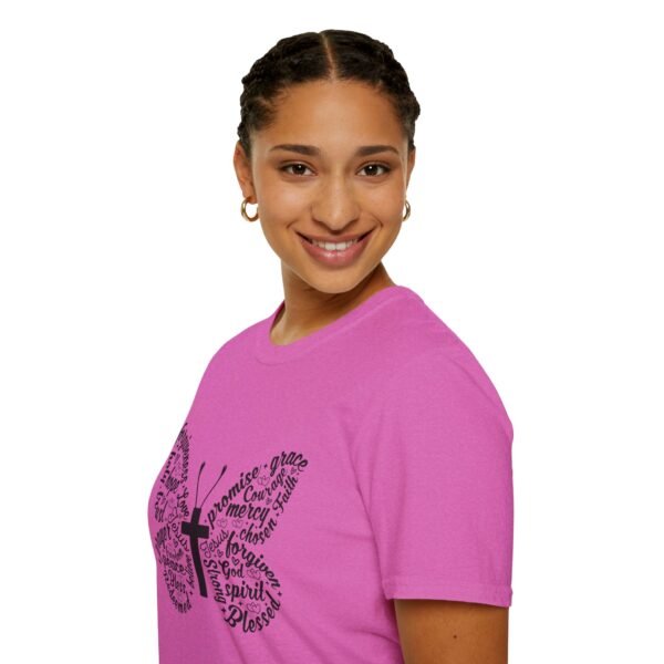 Inspirational Butterfly Graphic T-Shirt, Faith Shirt, Religious Tee, Gift for Believers, Spiritual Apparel - Image 6