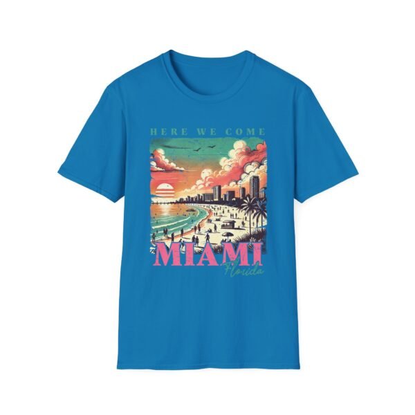 Miami Beach Vibes Unisex Softstyle T-Shirt, Summer Apparel, Vacation Tee, Graphic Shirt for Beach Lovers, Travel Gift - Image 27