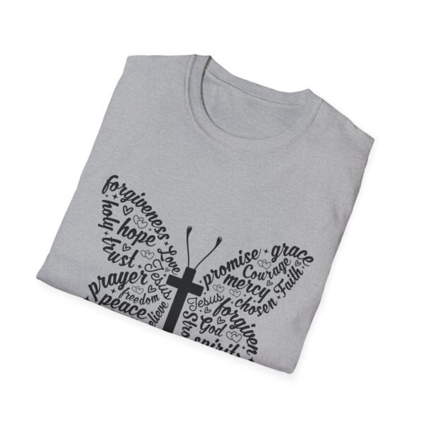 Inspirational Butterfly Graphic T-Shirt, Faith Shirt, Religious Tee, Gift for Believers, Spiritual Apparel - Image 20